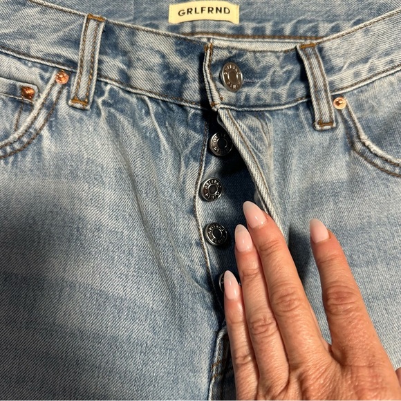 GRLFRND x Maggie MacDonald Jade Low Rise Relaxed Flare Jeans in Fairfax North - Picture 12 of 13